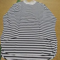 ストライプ 長袖 Tシャツ レース付き