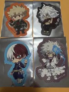 ヒロアカGiGO特典オリジナルシール 爆豪 轟 死柄木 荼毘 4種 （匿名配送）