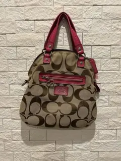 COACH シグネチャー ハンドバッグ ピンク