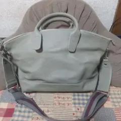 グレー トートバッグ ショルダー付き
