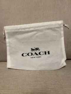 【正規品】COACH ショップ袋 ホワイト 巾着