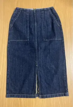 美品 GU デニム スカート ひざ下丈 M