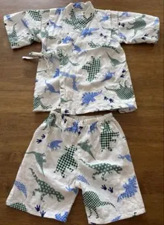 恐竜柄 甚平 110cm