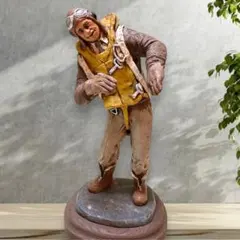 マイケルガーマン作　炭鉱夫アンティーク彫刻　アメリカンインテリア マイケルガーマン作 炭鉱夫アンティーク彫刻 アメリカンインテリア