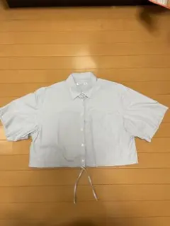 Beauty&Youth UnitedArrows水色クロップド 半袖シャツ