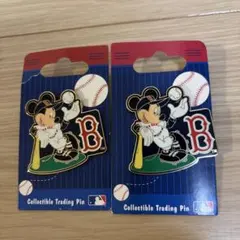 ディズニーxレッドソックスコラボ　トィングピン 2個セット