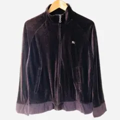 BURBERRY BLACK LABEL ベロア トラックジャケット BURBERRY BLACK LABEL(バーバリーブラックレーベル) Logo Velour