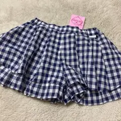 メゾピアノ ギンガムチェックキュロットスカート　120