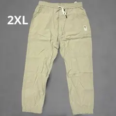 さらっとひんやり✨ジョガーパンツ　メンズ　ベージュ　シャカシャカ　夏　2XL