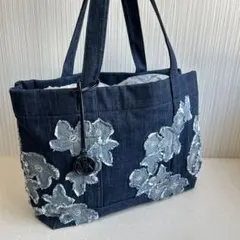 MICHAEL KORS トートバッグ　デニムバッグ　大容量　肩掛け可能