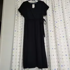 UNIQLOクレープジャージカシュクールワンピース(タグ付き) Lサイズ