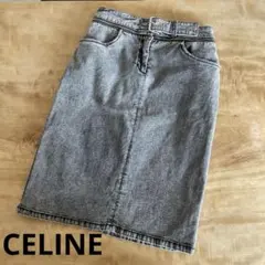 CELINE タイトスカート ひざ丈　黒　ブランド　セリーヌ　36のサムネイル