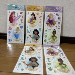 ❣️ディズニープリンセス❣️傘デコレーションシール(日本製)5シートセット売り！