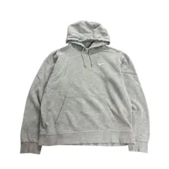 7AS17 NIKE パーカー　スウェット地　L ロゴ刺繍　グレー　フード　古着