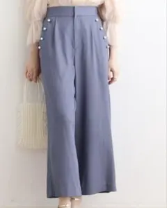 couture brooch パール調釦シャンブレーデニムパンツのサムネイル