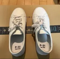 [P-31] OVERSOLE BLACK LABEL WHITE スニーカー