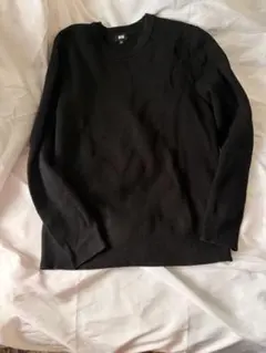UNIQLO クルーネックニット ブラックのサムネイル