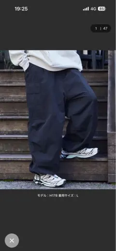 限定展開 ワイドストレート カーゴパンツ