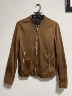 ZARA ブラウン ジップアップジャケット