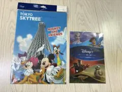 新品 ディズニー クリアファイル2枚セット 東京スカイツリー ミッキー&フレンズ