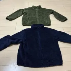 ユニクロ　キッズフリース　カーキ130cm ネイビー140cm セット