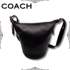 オールドCOACH　バケツ型レザーショルダーバッグ 黒