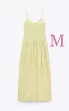 ZARA コンビポプリン地　ワンピース　M