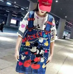 大きいサイズ レディース 新品 春夏 Tシャツ　ミッキー　ディズニー　【XL