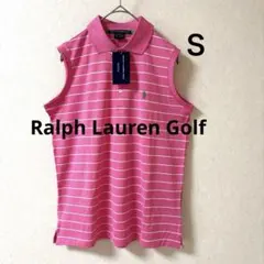 【新品タグ付き】ラルフローレンゴルフ★ピンク ストライプ ノースリーブ S