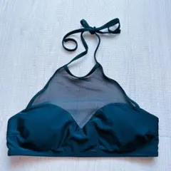 ハイネック メッシュ 水着 トップス ブラック/Mサイズのサムネイル