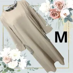 新品　ポケットラインストーン&パール　ワンピース　フォーマル　上品