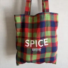 SPICE チェック柄 トートバッグ　KALDI カルデのサムネイル