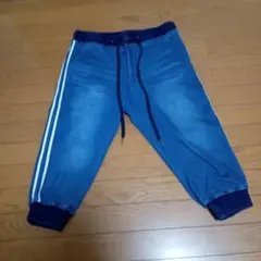 【美品】ムラサキスポーツ　デニムハーフパンツ　サイズL　希少　ライン入り　メンズ