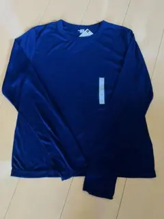 ジーユーGUソフトシアークルーネックTブルーM新品タグ付き