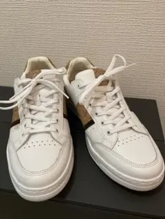 26 stefanorossi ホワイト 白 コルク スニーカー 靴 ステファノ