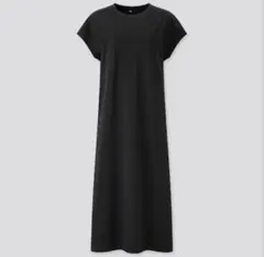 UNIQLO スムースコットン フレンチスリーブ ロングワンピース（半袖）