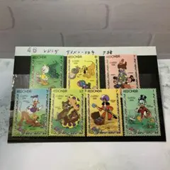 【新品未使用】海外切手レトロディズニー切手   レドンダ 7枚セット
