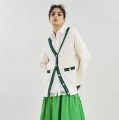 希少 2way メッシュカーデ M 白×緑 完売品 グレースコンチネンタル