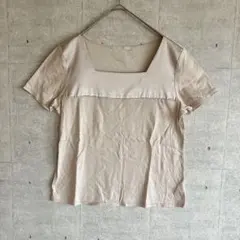 【NOLLEY’S】サテン切替スクエアネックカットソー M 毛玉ありのサムネイル