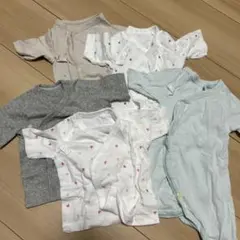 ユニクロ　ベビー肌着 （コンビ肌着3点、短肌着3点）6点セット コットン素材
