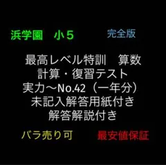 2025年最新】浜学園 最高レベル特訓 算数の人気アイテム - メルカリ