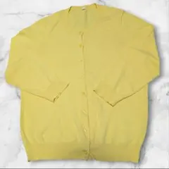 イエローカーディガン 七分袖