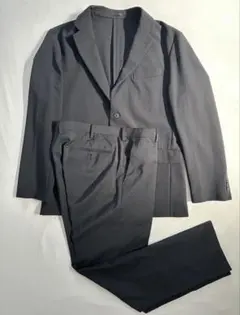 ユニクロ　メンズ　感動スーツセットアップ　ブラック　黒　L