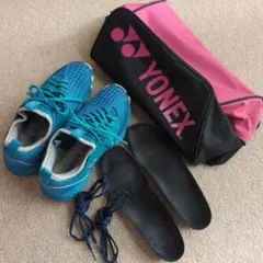 YONEX ヨネックス テニスシューズ フュージョンレブ 23,5㎝　ブルー　他