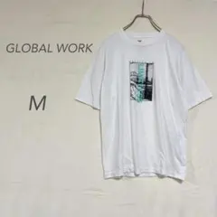 グローバルワーク/フォトプリントTシャツ/カジュアル/ストリート/半袖/M