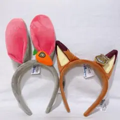 上海ディズニー　ズードピア　ニックとジュディカチューシャ2点セット