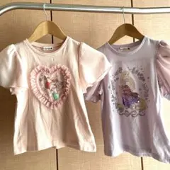 ブランシェス　 ディズニー プリンセス 半袖Tシャツ 2枚セットのサムネイル