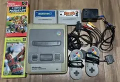【通電確認済】 スーパーファミコン 本体 セット ソフト4本付き