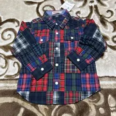 ミキハウス チェック柄シャツ 90サイズ