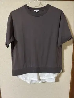GLOBAL WORK 半袖Tシャツ ブラウン Lのサムネイル